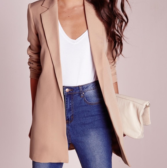 Missguided Jackets & Blazers - Missguided NWT Longline Nude Blazer sz 0